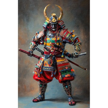 4127_A_Japanese_warrior_in_red_and_gold_armor_wearing copy